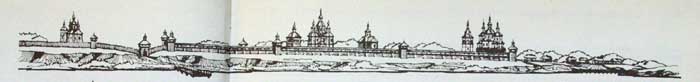 Панорама города Сумы в XVIII в.