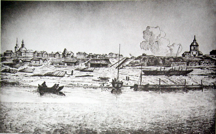 Вид г. Камышина, 1820-е годы