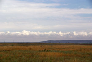 Облачный фронт над Сальско-Манычской грядой