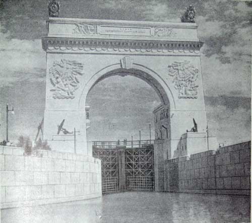 Шлюз №  13. Триумфальная  арка   (вид со стороны Дона)