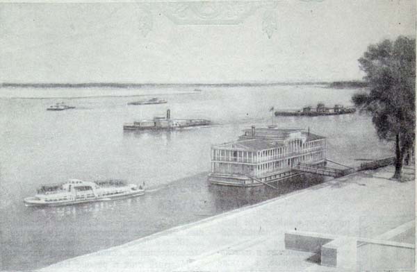 Волга в месте выхода канала